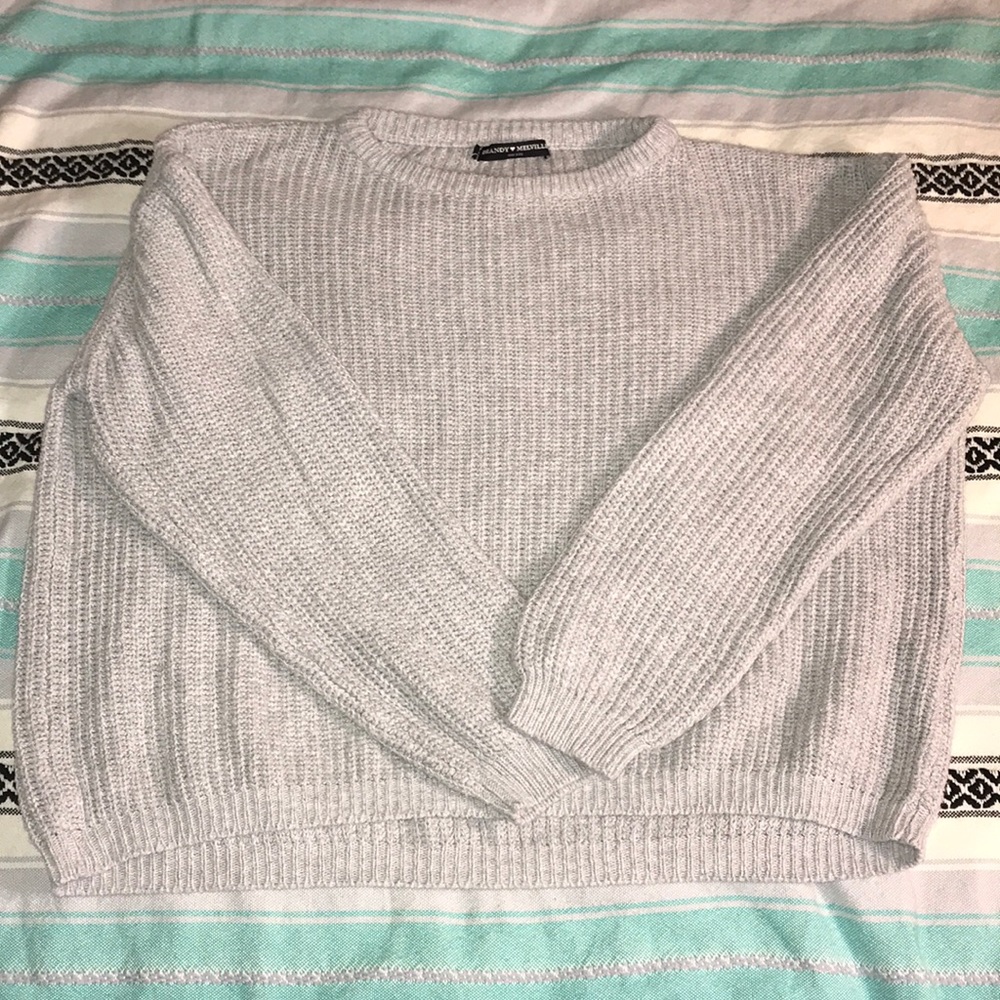 Brandy Melville gray knitted sweater